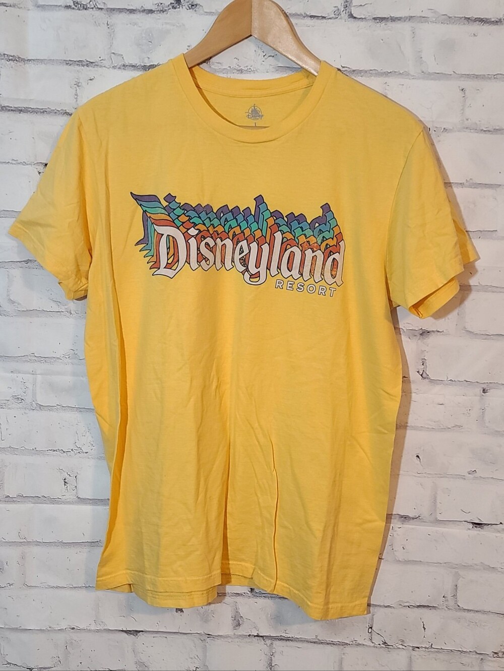 Disney Parks Disneyland Resort Yellow Graphic T-Shirt Adult Unisex, L